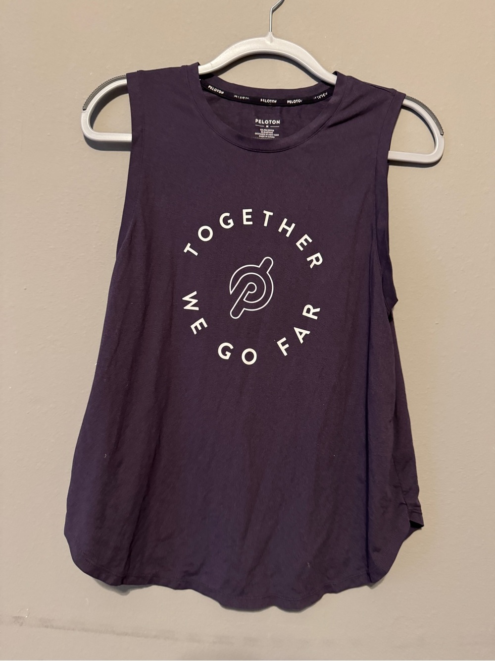 Peloton Dark Purple Graphic Muscle Tank Top